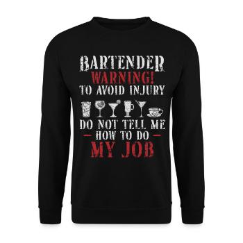 Bartender Mixologist Bartender - Unisex Sweatshirt - black - Front - Alina (178cm) & Michal (187cm)