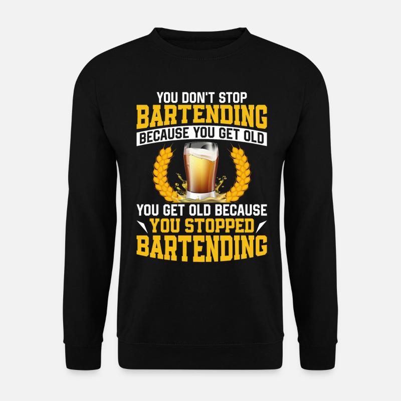 Bartender Mixologist Retired You - Unisex Pullover - Schwarz