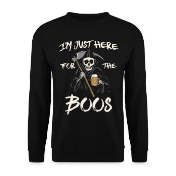 Bartender Mixologist Halloween Pun - Unisex Sweatshirt - black - Front - Alina (178cm) & Michal (187cm)