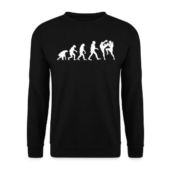 Muay Thai Evolution Muay Thai Fighter Boxe thaïlandaise - Sweat-shirt Unisexe - noir - Devant - Alina (178cm) & Michal (187cm)