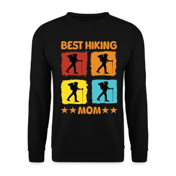 Best Hiking Mom - Unisex Sweatshirt - black - Front - Alina (178cm) & Michal (187cm)