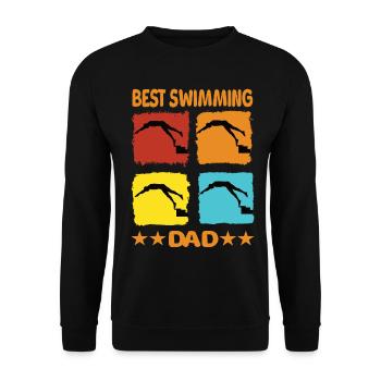 Meilleur père nageur - Sweat-shirt Unisexe - noir - Devant - Alina (178cm) & Michal (187cm)