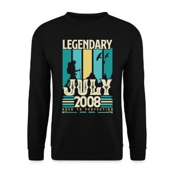 July 2008 Birthday Gift, Vintage July. - Unisex Sweatshirt - black - Front - Alina (178cm) & Michal (187cm)