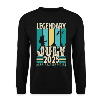cadeau Anniversaire Juillet 2025, Vintage juillet. - Sweat-shirt Unisexe - noir - Devant - Alina (178cm) & Michal (187cm)