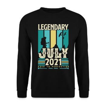 July 2021 Birthday gift, Vintage July. - Unisex Sweatshirt - black - Front - Alina (178cm) & Michal (187cm)