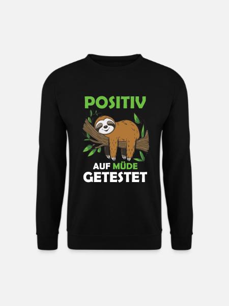 Funny sloth, no desire - Unisex Sweatshirt - black