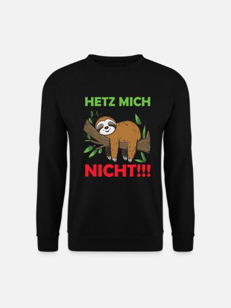Funny sloth, no desire - Unisex Sweatshirt - black
