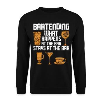 Bartender Mixologist Bartending - Unisex Pullover - Schwarz - Vorne - Alina (178cm) & Michal (187cm)