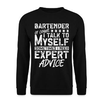 Bartender Mixologist Bartender Of - Unisex Sweatshirt - black - Front - Alina (178cm) & Michal (187cm)