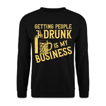 Bartender Mixologist Getting - Unisex Sweatshirt - black - Front - Alina (178cm) & Michal (187cm)