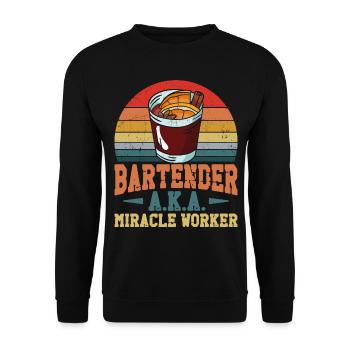 Bartender Mixologist Bartender - Unisex Pullover - Schwarz - Vorne - Alina (178cm) & Michal (187cm)
