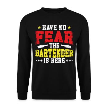 Barman Mixologue N’ayez crainte - Sweat-shirt Unisexe - noir - Devant - Alina (178cm) & Michal (187cm)
