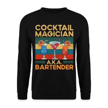Bartender Mixologist Cocktail - Unisex Sweatshirt - black - Front - Alina (178cm) & Michal (187cm)