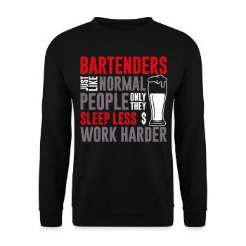 Bartender Mixologist Bartenders - Unisex Pullover - Schwarz - Vorne - Alina (178cm) & Michal (187cm)