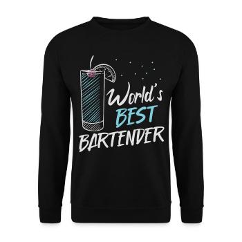 Bartender Mixologist World's Best - Unisex Sweatshirt - black - Front - Alina (178cm) & Michal (187cm)