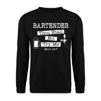Bartender Mixologist Bartender - Unisex Sweatshirt - black - Front - Alina (178cm) & Michal (187cm)
