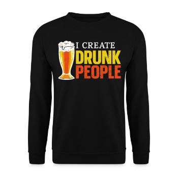 Barman Mixologue I Create - Sweat-shirt Unisexe - noir - Devant - Alina (178cm) & Michal (187cm)