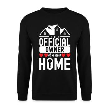 Pendaison de crémaillère des propriétaires - Sweat-shirt Unisexe - noir - Devant - Alina (178cm) & Michal (187cm)