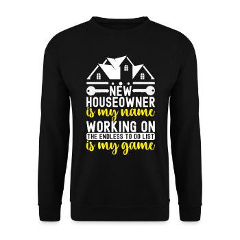 Homeowners Housewarming Party - Unisex Sweatshirt - black - Front - Alina (178cm) & Michal (187cm)