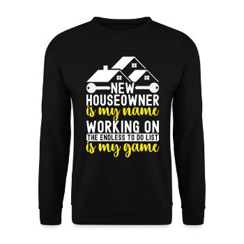 Homeowners Housewarming Party - Unisex Sweatshirt - black - Front - Alina (178cm) & Michal (187cm)