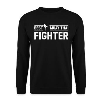 Combattant de Muay Thai - Meilleur combattant de Muay Thai - Sweat-shirt Unisexe - noir - Devant - Alina (178cm) & Michal (187cm)
