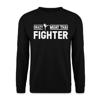 Combattant de Muay Thai - Combattant de Muay Thai fou - Sweat-shirt Unisexe - noir - Devant - Alina (178cm) & Michal (187cm)