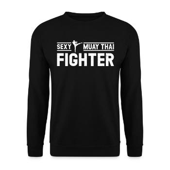 Combattant de Muay Thai - Combattant de Muay Thai sexy - Sweat-shirt Unisexe - noir - Devant - Alina (178cm) & Michal (187cm)