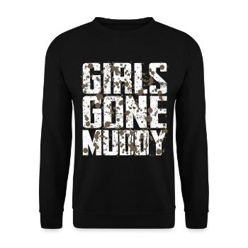 Girls Gone Muddy Mudrun - Unisex Pullover - Schwarz - Vorne - Alina (178cm) & Michal (187cm)