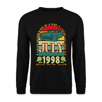 July 1998 birthday gift. July 1998. - Unisex Sweatshirt - black - Front - Alina (178cm) & Michal (187cm)