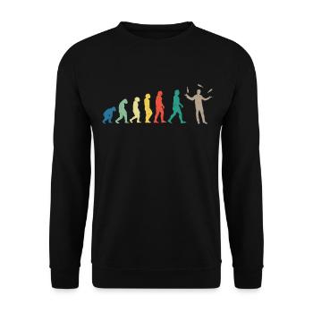 Bartender Mixologist Evolution - Unisex Pullover - Schwarz - Vorne - Alina (178cm) & Michal (187cm)