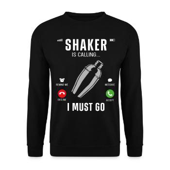 Bartender Mixologist Phone Display - Unisex Pullover - Schwarz - Vorne - Alina (178cm) & Michal (187cm)