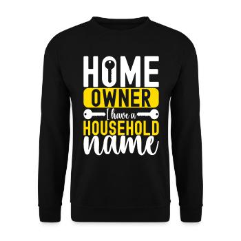 Homeowners Housewarming Party - Unisex Sweatshirt - black - Front - Alina (178cm) & Michal (187cm)
