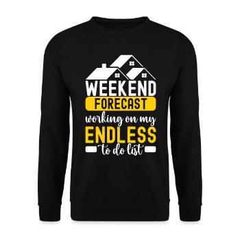 Homeowners Housewarming Party - Unisex Sweatshirt - black - Front - Alina (178cm) & Michal (187cm)