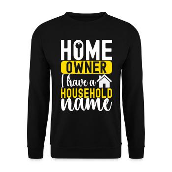 Pendaison de crémaillère des propriétaires - Sweat-shirt Unisexe - noir - Devant - Alina (178cm) & Michal (187cm)