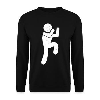 Muay Thai Boxing Drôle de combattant de Muay Thai - Sweat-shirt Unisexe - noir - Devant - Alina (178cm) & Michal (187cm)