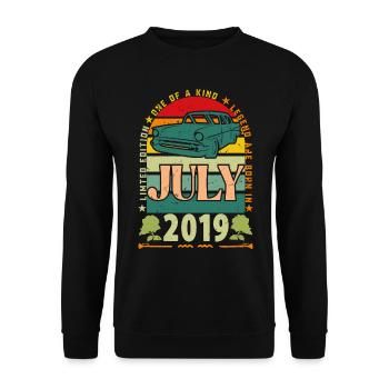 July 2019 birthday gift. July 2019. - Unisex Sweatshirt - black - Front - Alina (178cm) & Michal (187cm)