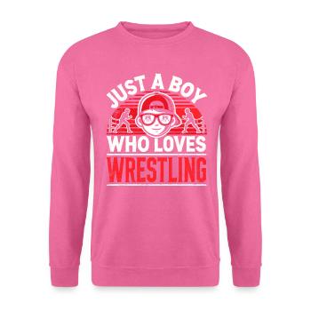 Lutte, Ringen, juste un garçon qui aime la lutte - Sweat-shirt Unisexe - rose - Devant
