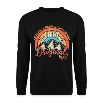 July 1973 July Anniversary 1973 July - Unisex Sweatshirt - black - Front - Alina (178cm) & Michal (187cm)
