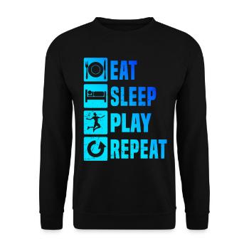 Squash Badminton Badminton Men's Badminton Player - Unisex Sweatshirt - black - Front - Alina (178cm) & Michal (187cm)