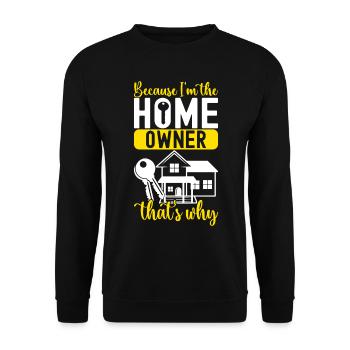 Pendaison de crémaillère des propriétaires - Sweat-shirt Unisexe - noir - Devant - Alina (178cm) & Michal (187cm)