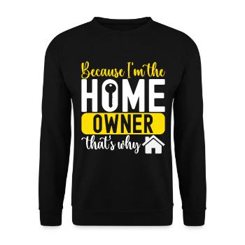 Homeowners Housewarming Party - Unisex Sweatshirt - black - Front - Alina (178cm) & Michal (187cm)