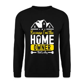 Pendaison de crémaillère des propriétaires - Sweat-shirt Unisexe - noir - Devant - Alina (178cm) & Michal (187cm)
