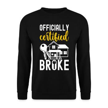 Pendaison de crémaillère des propriétaires - Sweat-shirt Unisexe - noir - Devant - Alina (178cm) & Michal (187cm)