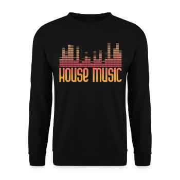 House Music - Unisex Sweatshirt - black - Front - Alina (178cm) & Michal (187cm)