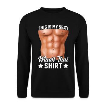 C’est ma chemise sexy de Muay Thai Muay Thai Fighter - Sweat-shirt Unisexe - noir - Devant - Alina (178cm) & Michal (187cm)