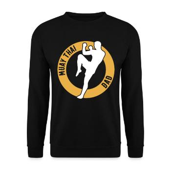 Combattant de Muay Thai Daddy Muay Thai Dad - Sweat-shirt Unisexe - noir - Devant - Alina (178cm) & Michal (187cm)