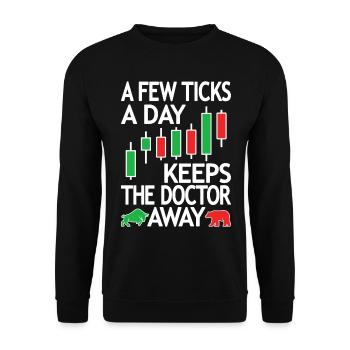 Futures Trading, Futures Trader, Day Trading - Unisex Sweatshirt - black - Front - Alina (178cm) & Michal (187cm)