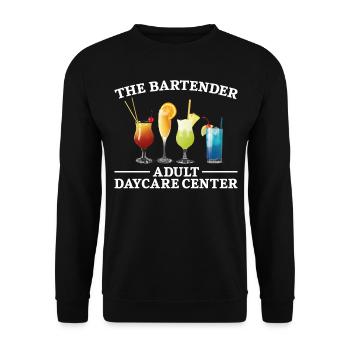 Bartender Mixologist The Bartender - Unisex Sweatshirt - black - Front - Alina (178cm) & Michal (187cm)