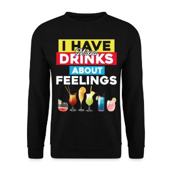 Barman Mixologue J’ai mélangé - Sweat-shirt Unisexe - noir - Devant - Alina (178cm) & Michal (187cm)