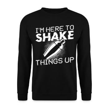 Barman Mixologue Je suis là pour - Sweat-shirt Unisexe - noir - Devant - Alina (178cm) & Michal (187cm)